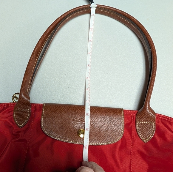 Longchamp Red and Brown Women's Tote Bag - Picture 7 of 9
